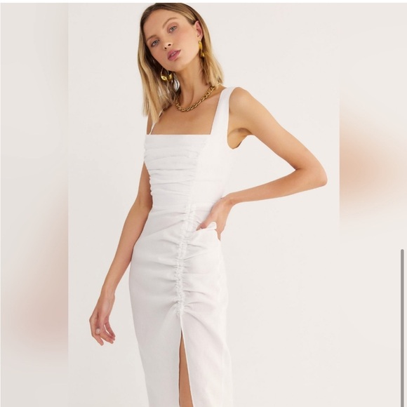 Dresses & Skirts - Rumer Estelle Square Neck Maxi Dress In White